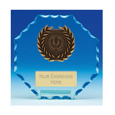 Pearl Edge Glass Plaque 10cm Pearl Edge Glass Plaque 10cm