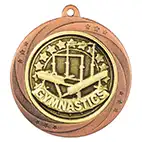 Bronze Superstar Gymnastics Medal 60mm Bronze Superstar Gymnastics Medal 60mm