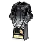 Black Invincible Rugby Trophy 220mm