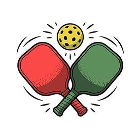 Pickleball Centre Red Green 25mm