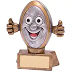 Smiler Rugby Trophy 95mm