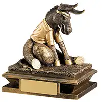 120mm Comic Rugby Donkey Trophy