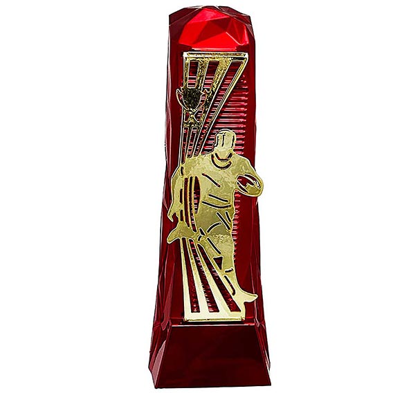 Gold Red Henge Rugby Award 23cm
