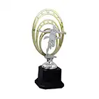 240mm Metallic Oval Running Trophy