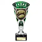 Green & Silver Cobra Star Rugby Cup 210mm