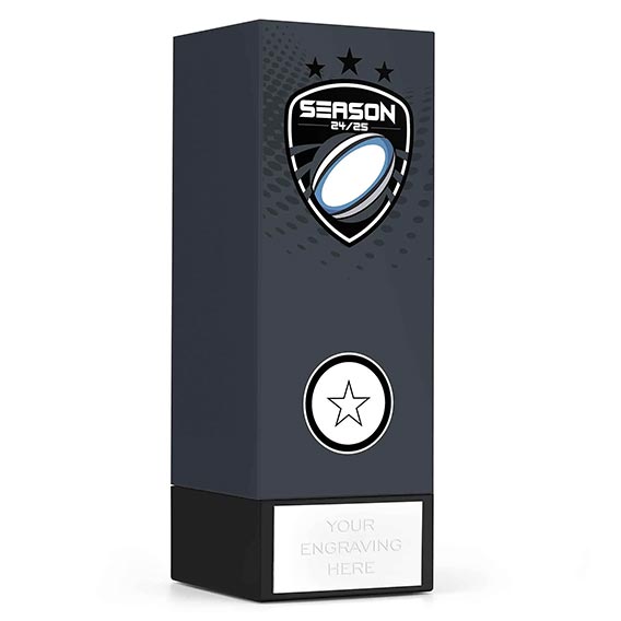 Grey Icon Geo Rugby Trophy 17cm
